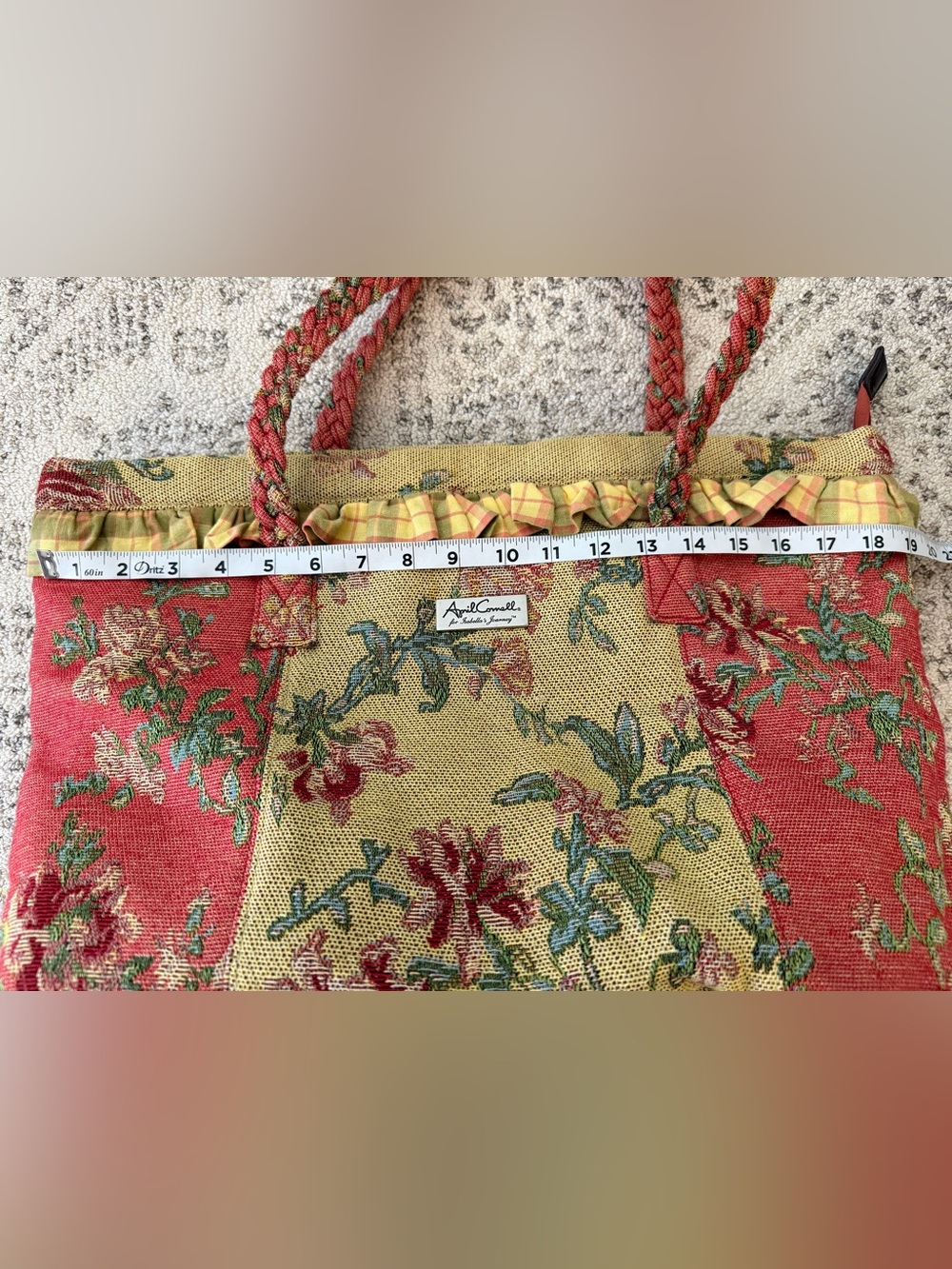 April Cornell for Isabella’s Journey Tapestry Zippered Tote Bag - Picture 7 of 15